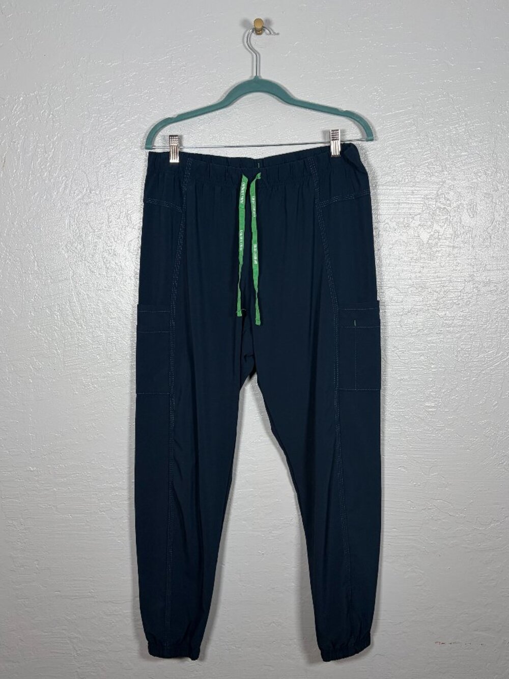 Carhartt Force Women L Navy Blue Modern Fit Jogger Scrub Pant Pockets Dental